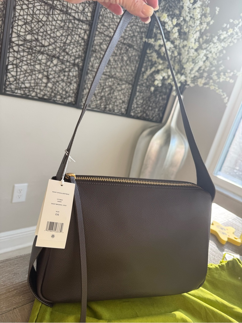 NWT Tory Burch ROMY shoulder bag in deep brown